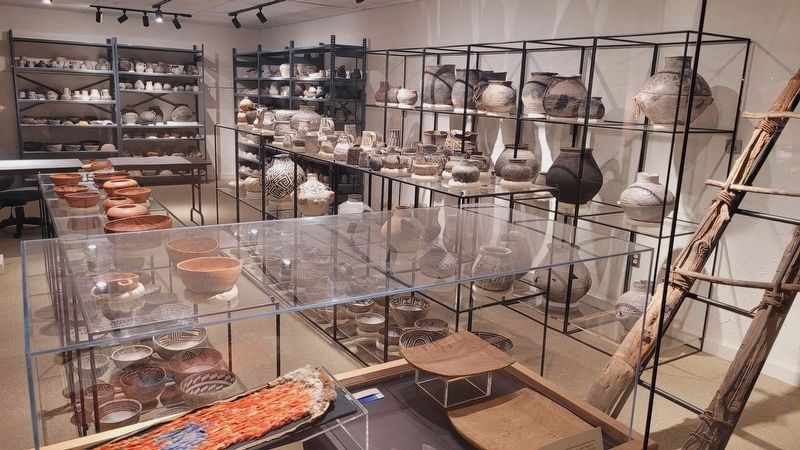 Pottery sherds and clay pots located in the museum image. Click for full size.