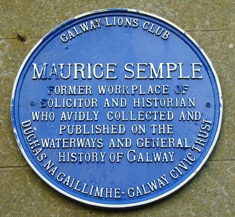 Maurice Semple Marker. Click for full size. Maurice Semple Marker image. Click for full size.