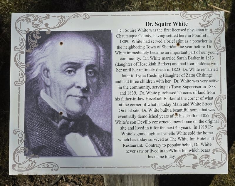 Dr. Squire White Marker image. Click for full size.