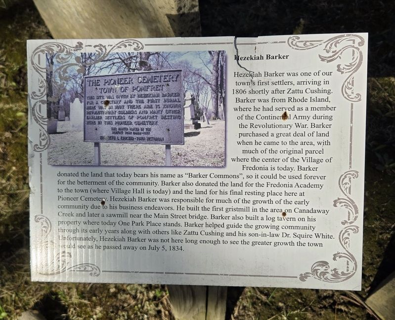 Hezekiah Barker Marker image. Click for full size.