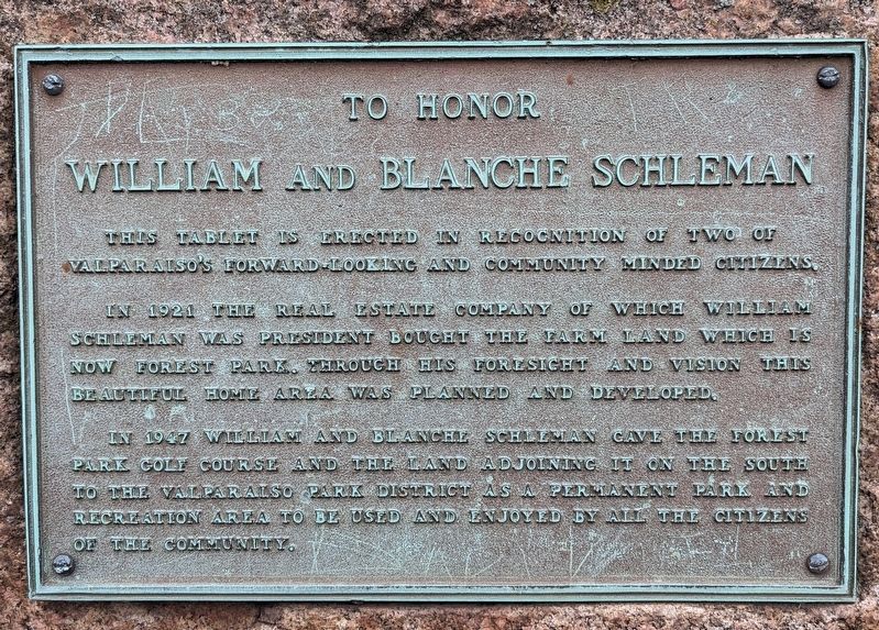 William and Blanche Schleman Marker image. Click for full size.