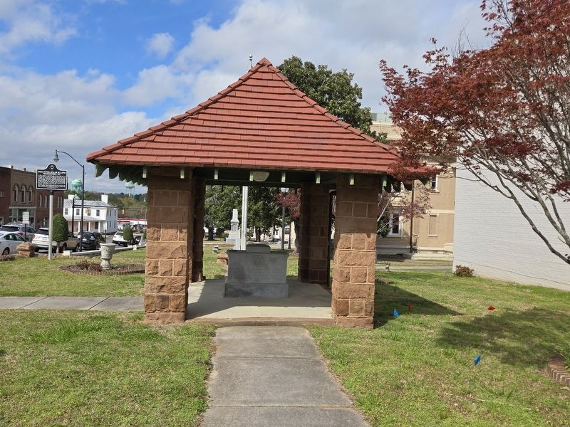 Full view of the Anson County Memorial Fountain looking north. Click for full size. Full view of the Anson County Memorial Fountain looking north image. Click for full size.