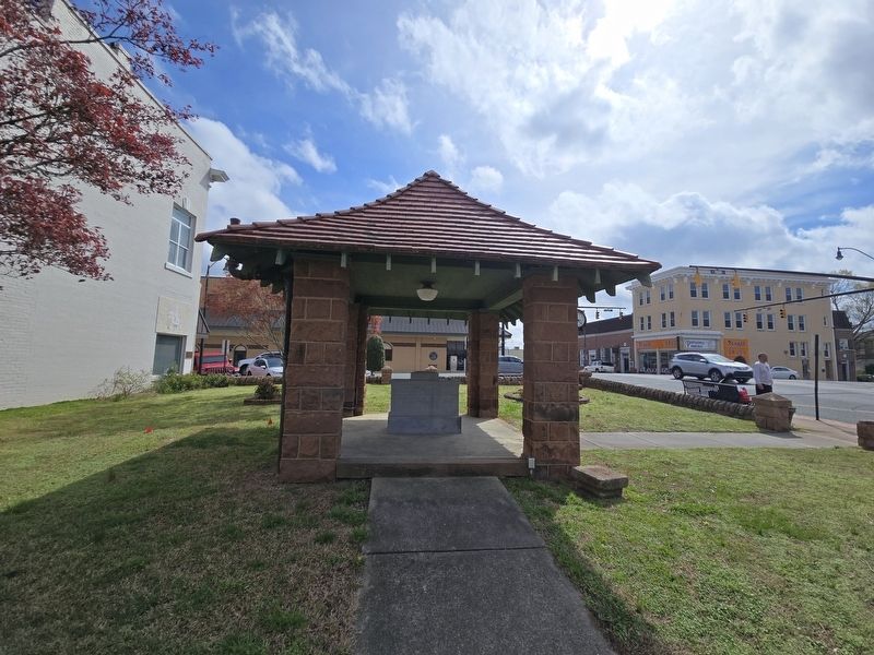 Full view of Anson County Memorial Fountain Marker looking South. Click for full size. Full view of Anson County Memorial Fountain Marker looking South image. Click for full size.