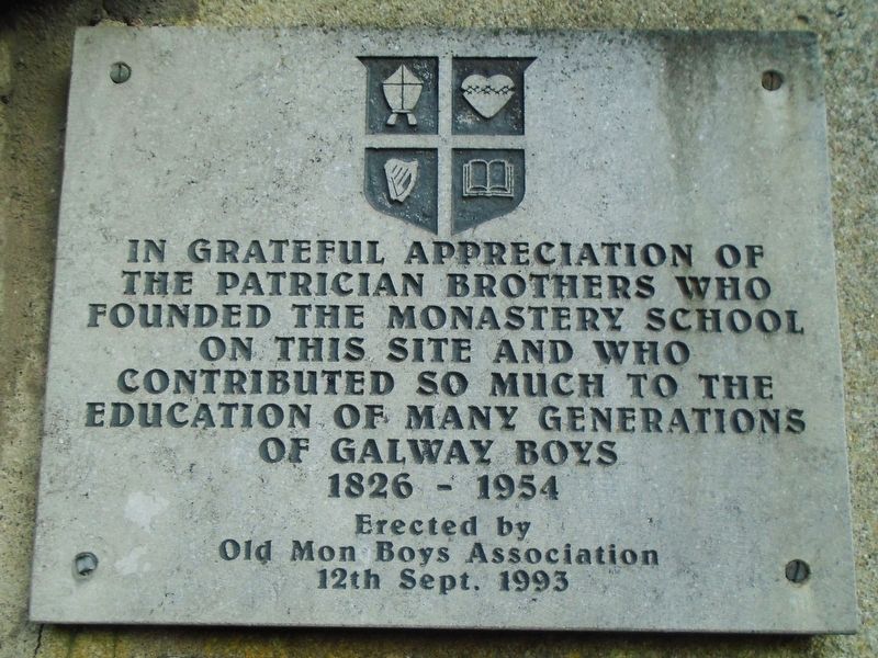 Patrician Brothers Monastery School Marker. Click for full size. Patrician Brothers Monastery School Marker image. Click for full size.