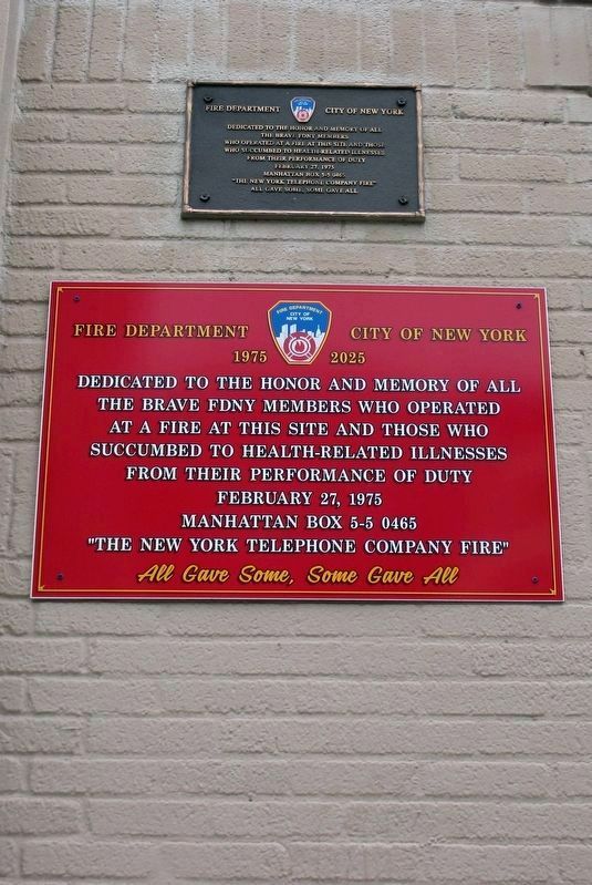 The New York Telephone Company Fire Marker. Click for full size. The New York Telephone Company Fire Marker image. Click for full size.