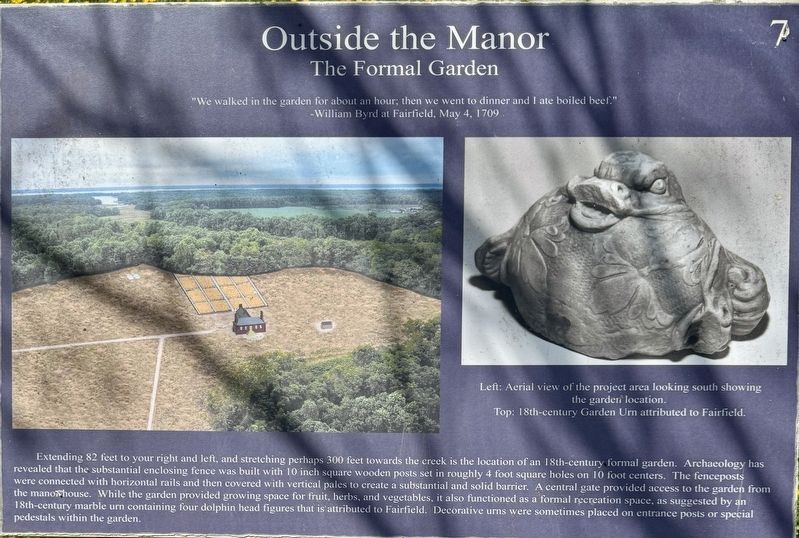 Outside the Manor Marker. Click for full size. Outside the Manor Marker image. Click for full size.