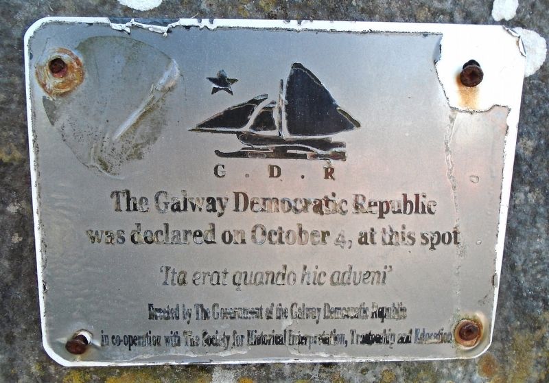 Galway Democratic Republic Marker. Click for full size. Galway Democratic Republic Marker image. Click for full size.