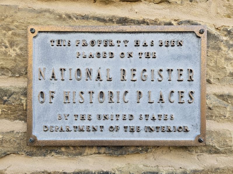 National Register of Historic Places Plaque image. Click for full size.