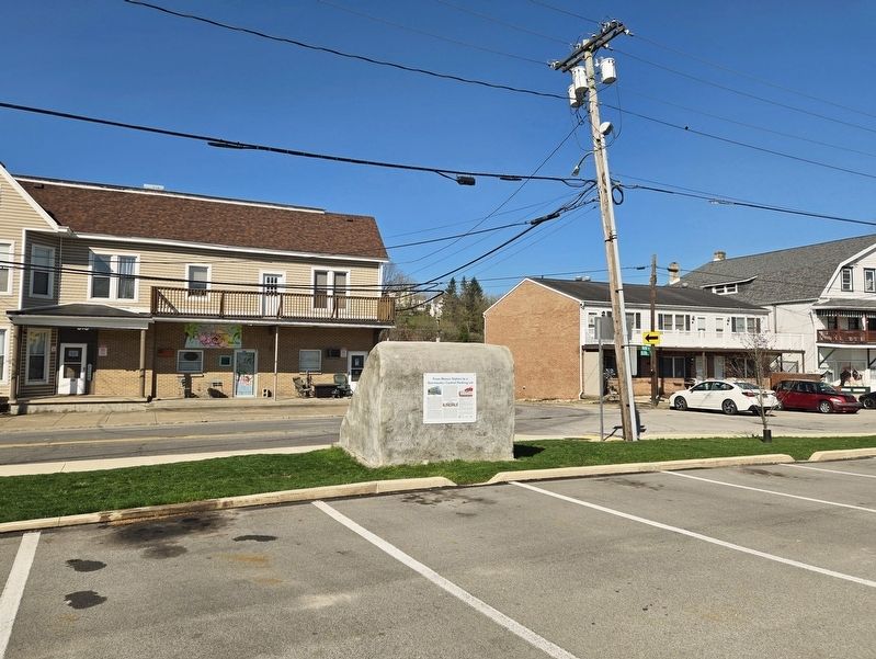 From Manor Station to a Stormwater Control Parking Lot Marker image. Click for full size.
