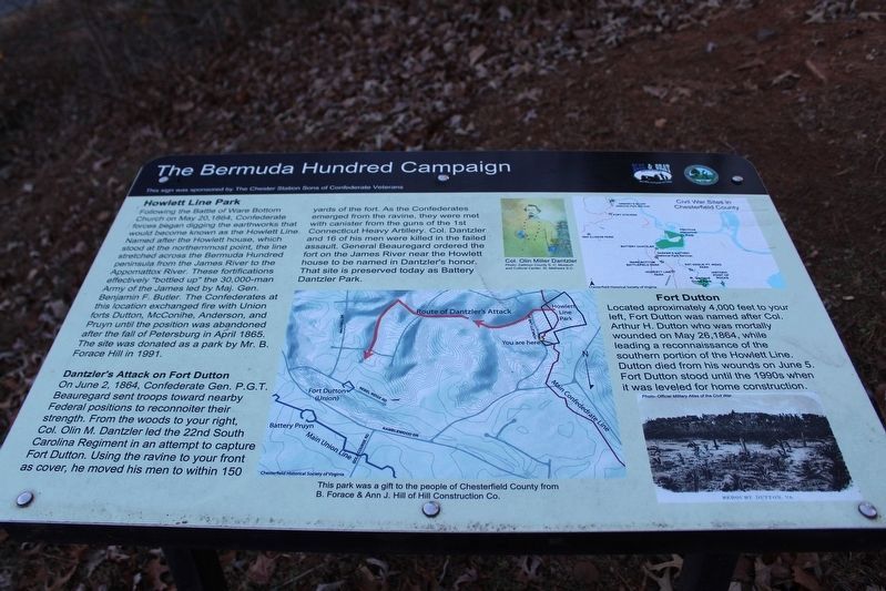 Howlett Line Park Marker - Replacement. Click for full size. Howlett Line Park Marker - Replacement image. Click for full size.
