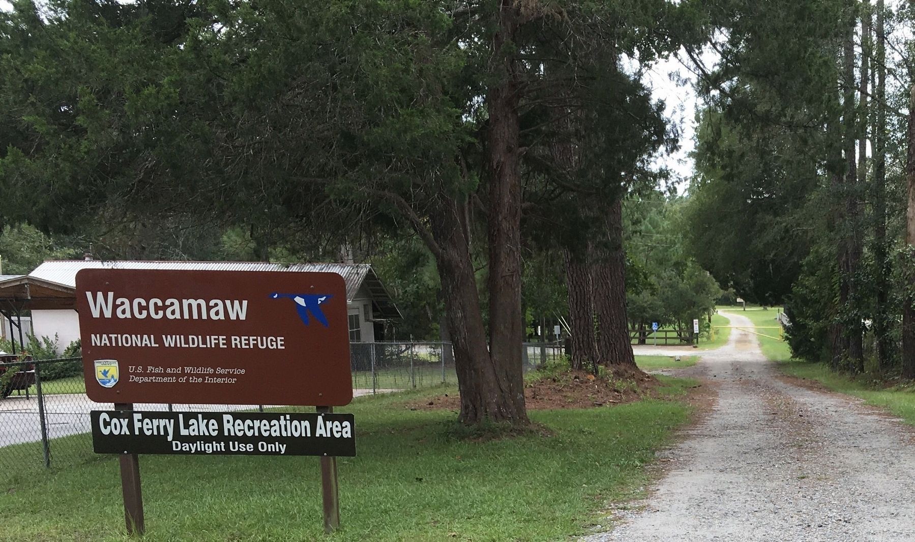 Cox Ferry Lake Recreation Area, Cox Ferry Rd. entrance image. Click for full size.