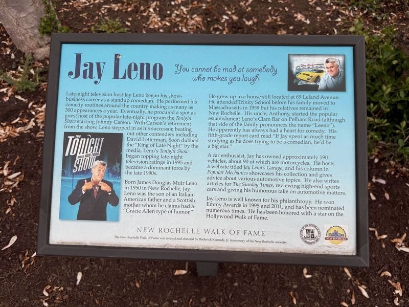 Jay Leno Marker. Click for full size. Jay Leno Marker image. Click for full size.