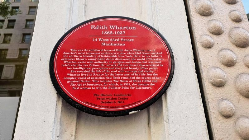 Edith Wharton Marker image. Click for full size.