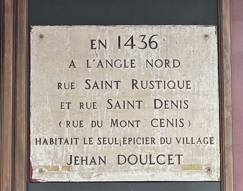 Jehan Doulcet Marker. Click for full size. Jehan Doulcet Marker image. Click for full size.