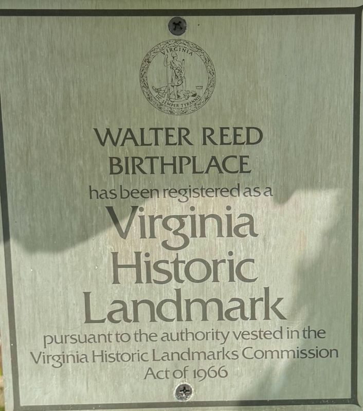 Walter Reed Birthplace. Click for full size. Walter Reed Birthplace image. Click for full size.