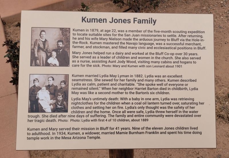 Kumen Jones Family Marker. Click for full size. Kumen Jones Family Marker image. Click for full size.