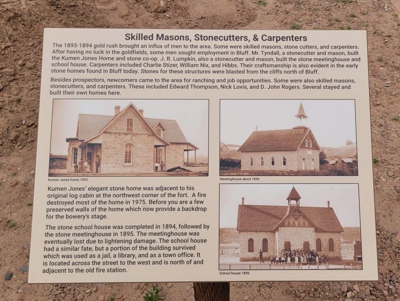 Skilled Masons, Stonecutters, & Carpenters Marker. Click for full size. Skilled Masons, Stonecutters, & Carpenters Marker image. Click for full size.
