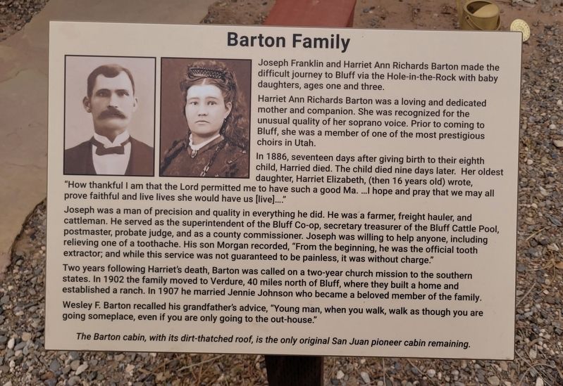 Barton Family Marker. Click for full size. Barton Family Marker image. Click for full size.