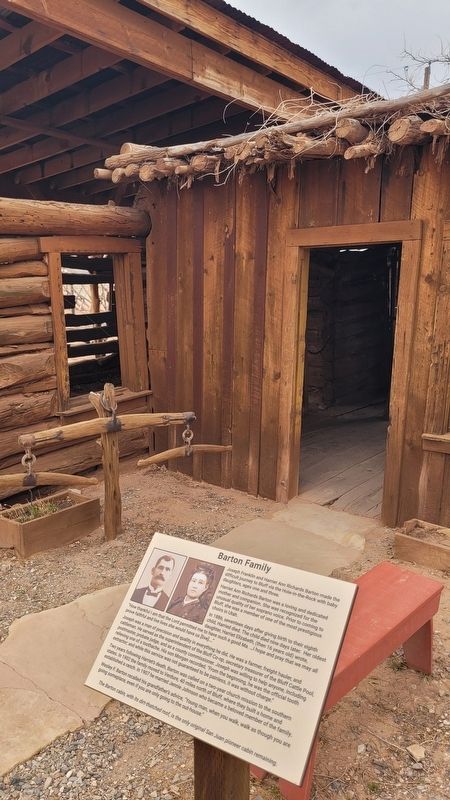 Barton Family Cabin and Marker. Click for full size. Barton Family Cabin and Marker image. Click for full size.