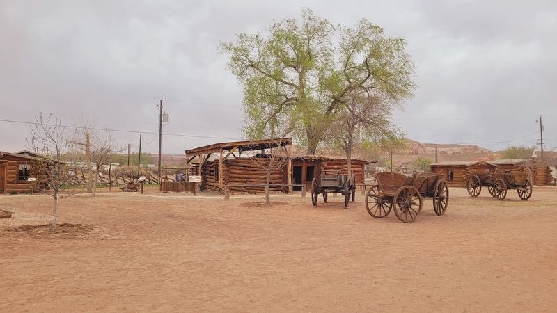 The view of the Barton Cabin from across the fort compound. Click for full size. The view of the Barton Cabin from across the fort compound image. Click for full size.