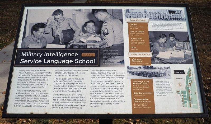 Military Intelligence Service Language School Marker image. Click for full size.