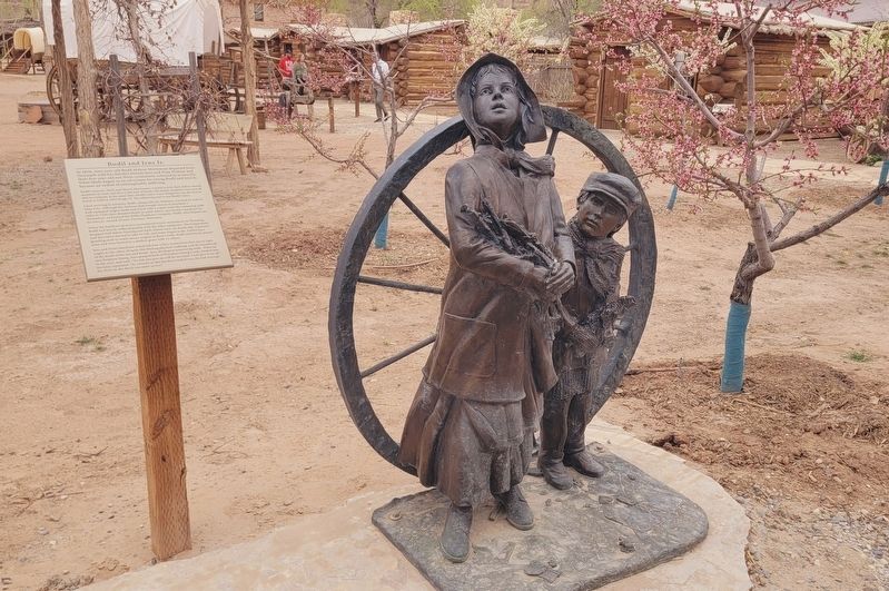 Bodil and Jens Jr. Statue and Marker image. Click for full size.