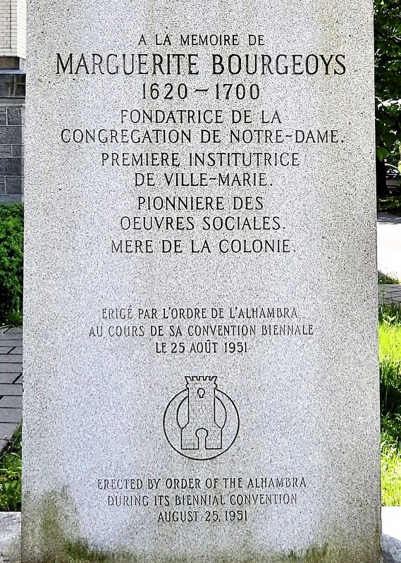 Marguerite Bourgeoys Marker image. Click for full size.