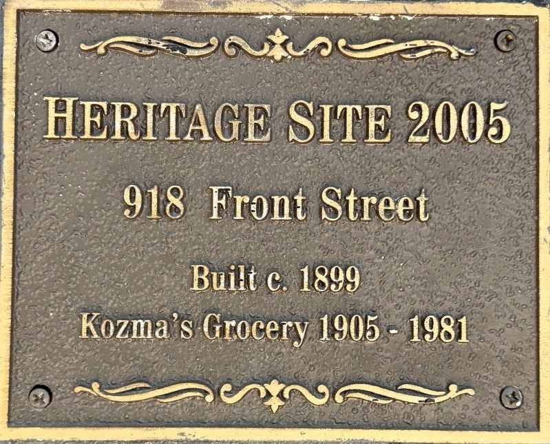 918 Front Street Marker image. Click for full size.