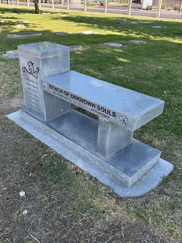 Bench of Unknown Souls. Click for full size. Bench of Unknown Souls image. Click for full size.