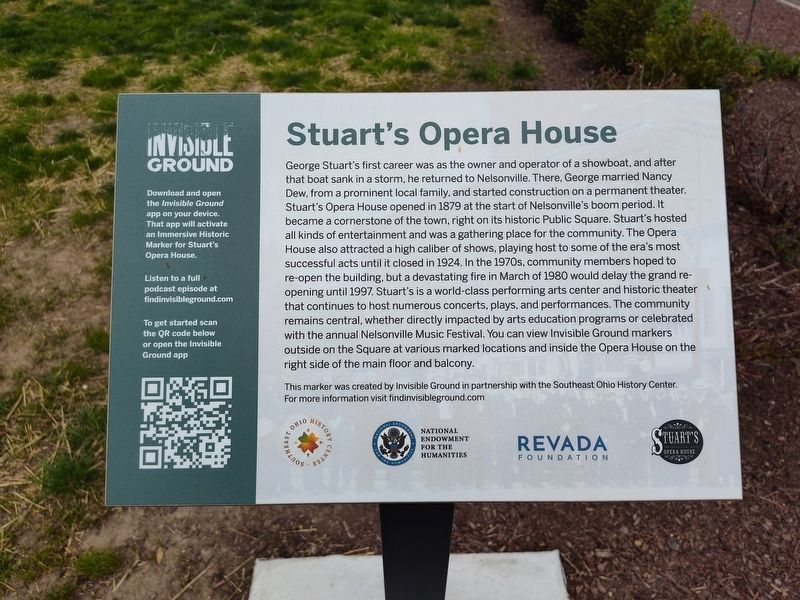 Stuart's Opera House Marker image. Click for full size.
