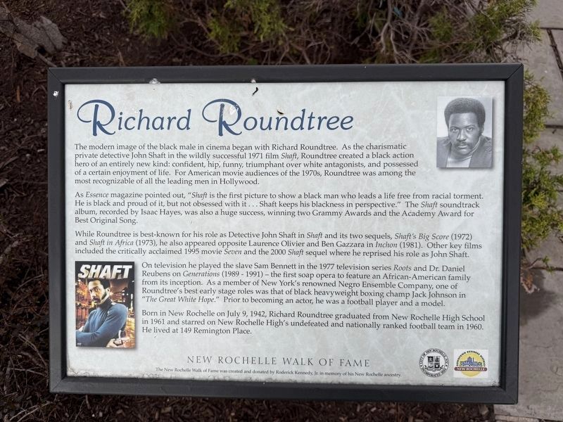 Richard Roundtree Marker. Click for full size. Richard Roundtree Marker image. Click for full size.