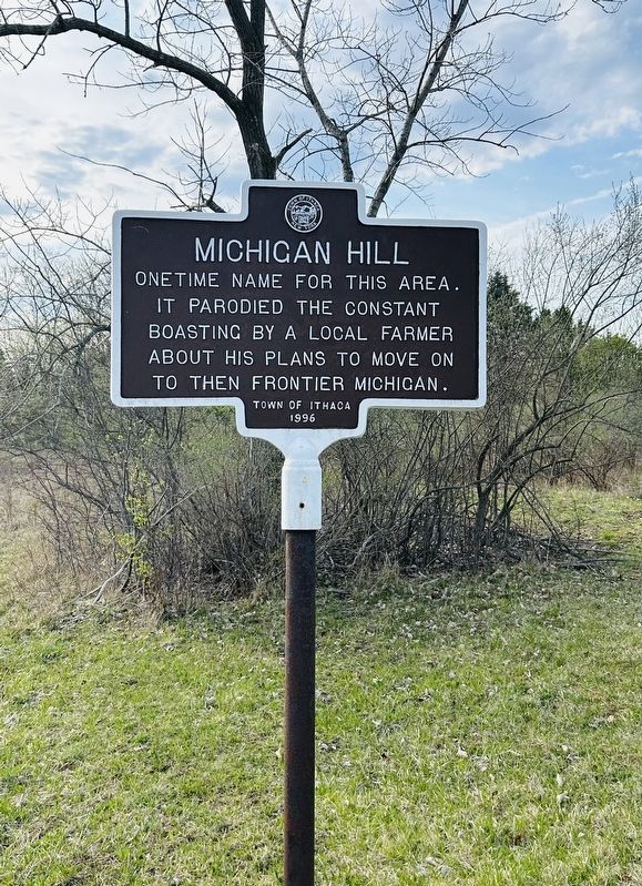 Michigan Hill Marker. Click for full size. Michigan Hill Marker image. Click for full size.