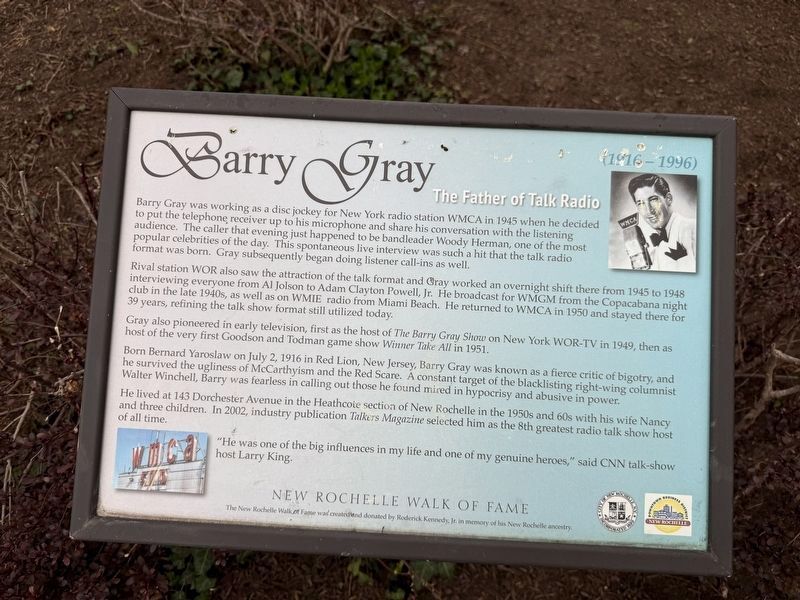 Barry Gray Marker. Click for full size. Barry Gray Marker image. Click for full size.