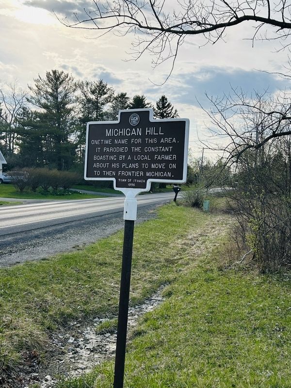 Michigan Hill Marker looking east.. Click for full size. Michigan Hill Marker looking east. image. Click for full size.