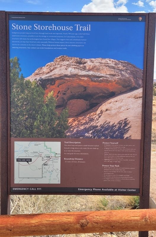 Stone Storehouse Trail Marker. Click for full size. Stone Storehouse Trail Marker image. Click for full size.