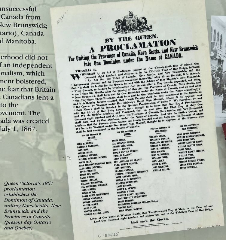 A Catalyst to Confederation marker illustration and caption detail image. Click for full size.