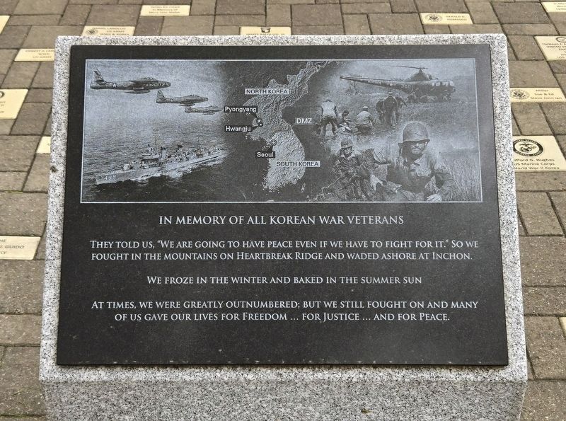 In Memory Of All Korean War Veterans Marker image. Click for full size.