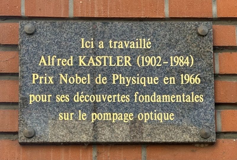 Alfred Kastler Marker image. Click for full size.
