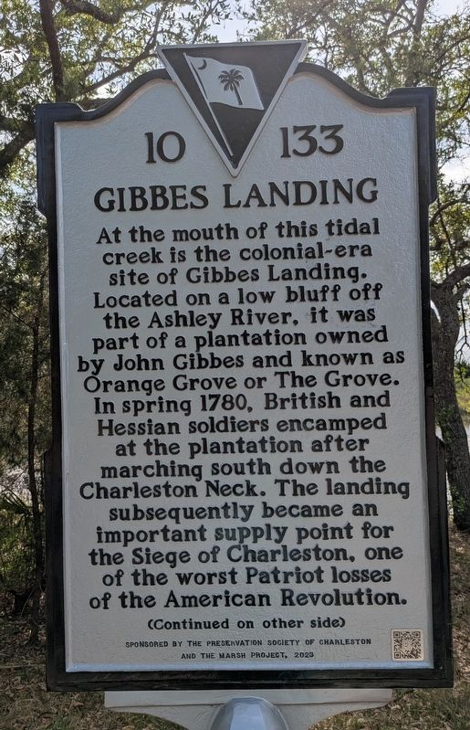 Gibbes Landing Marker image. Click for full size.