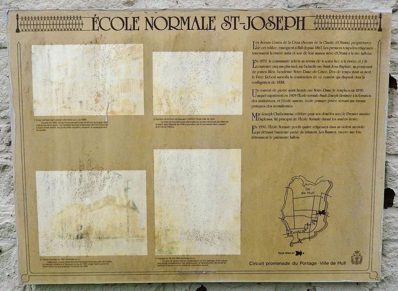 École Normale St-Joseph Marker. Click for full size. École Normale St-Joseph Marker image. Click for full size.