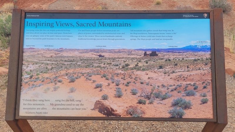 Inspiring Views, Sacred Mountains Marker image. Click for full size.