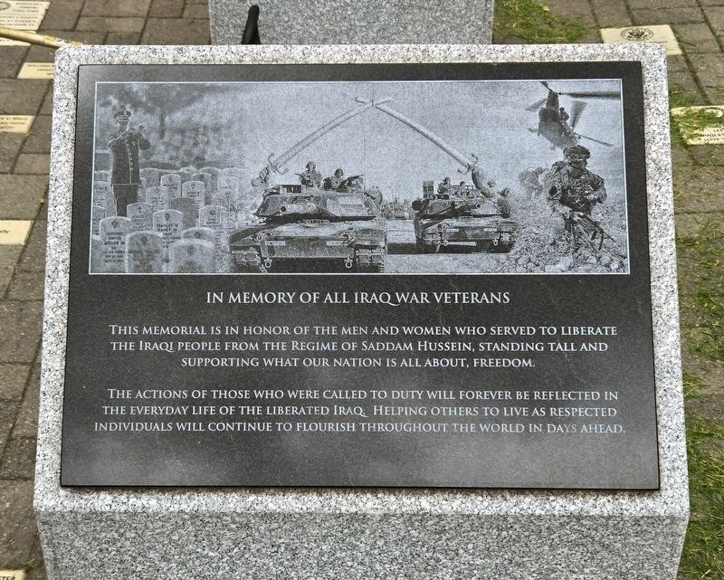 In Memory Of All Iraq War Veterans Marker image. Click for full size.