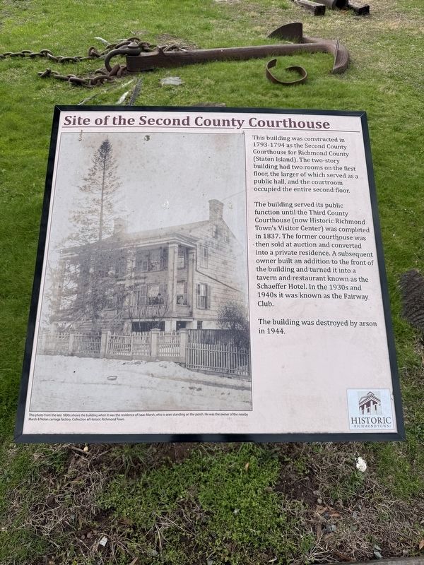 Site of the Second County Courthouse Marker image. Click for full size.