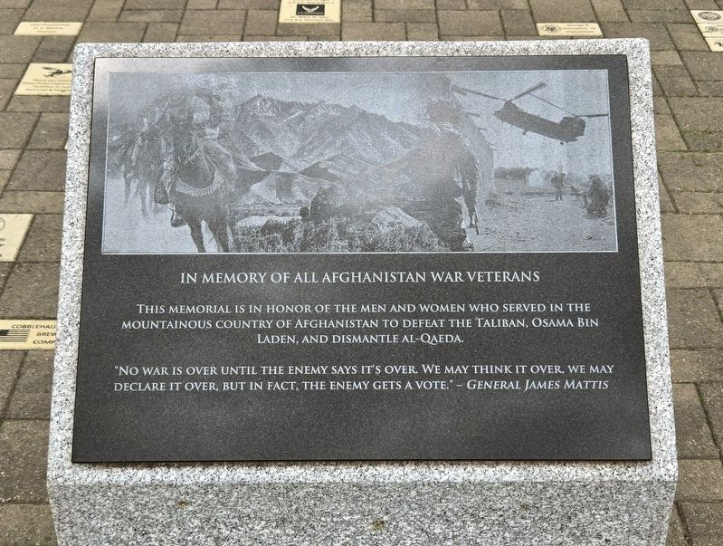 In Memory Of All Afghanistan War Veterans Marker image. Click for full size.