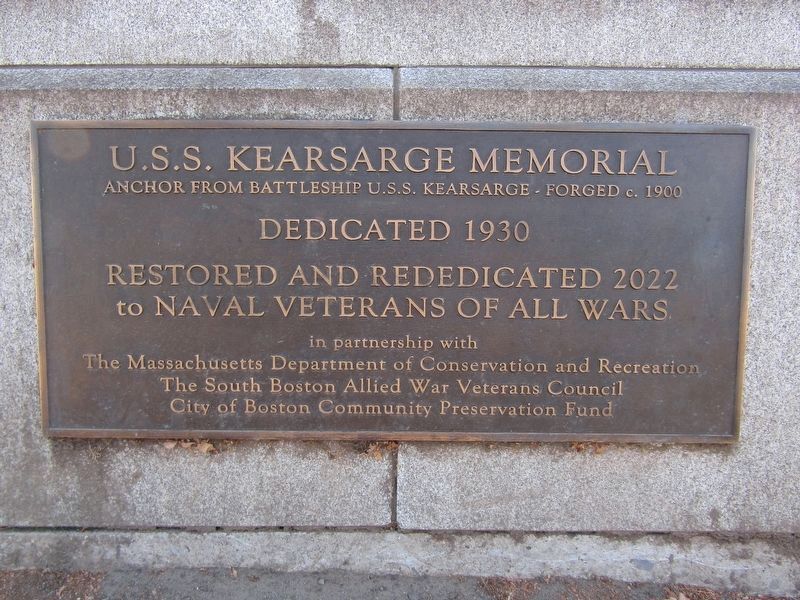 U.S.S. Kearsarge Memorial Rededication Marker image. Click for full size.