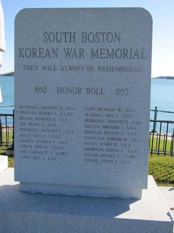South Boston Korean War Memorial. Click for full size. South Boston Korean War Memorial image. Click for full size.