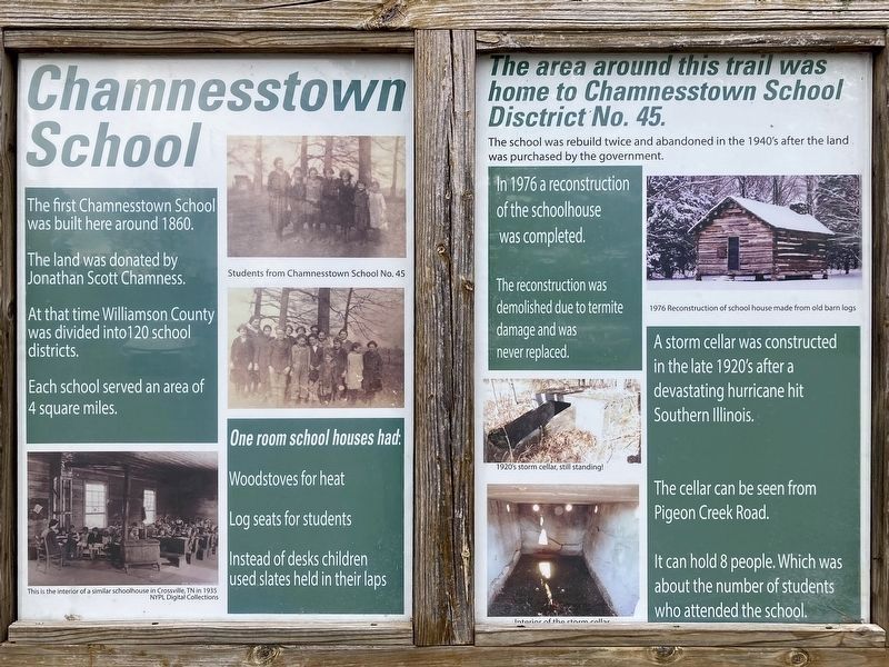 Chamnesstown School Marker. Click for full size. Chamnesstown School Marker image. Click for full size.