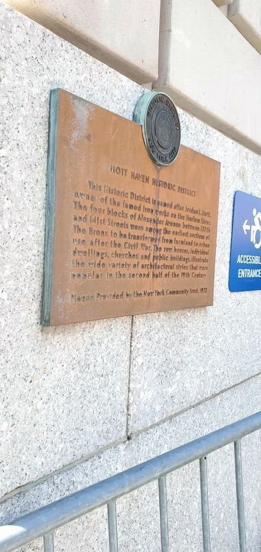 Mott Haven Historic District Marker image. Click for full size.