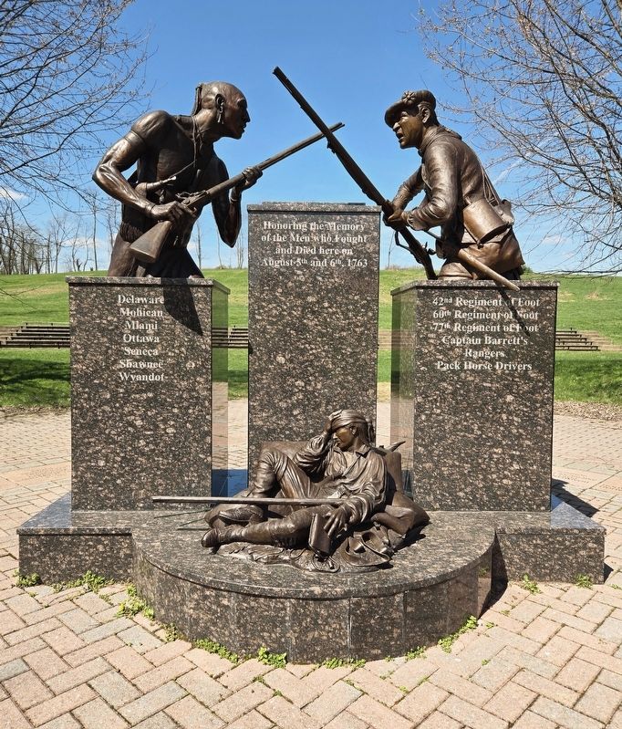 Bushy Run Battle 250th Anniversary Monument. Click for full size. Bushy Run Battle 250th Anniversary Monument image. Click for full size.