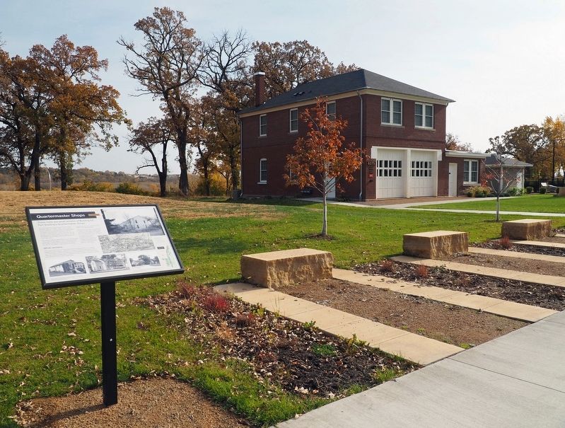 Quartermaster Shops Marker northwest of 6375 Sibley Avenue. Click for full size. Quartermaster Shops Marker northwest of 6375 Sibley Avenue image. Click for full size.